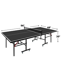 Clihome 8Feet Mid-Size Table Tennis Foldable and Portable Ping Pong Set