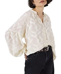 Mint Velvet Women's Floral Jacquard Blouse