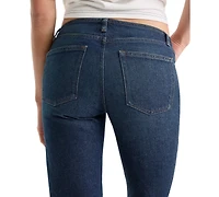 Good American Women's Low-Rise Bootcut Ghost-Waistband Jeans