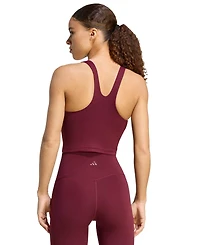 adidas Women's Low-Impact Cropped Scoop Neck Tank