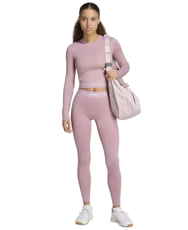 adidas Women's Long-Sleeve Cropped Tight-Fit Top