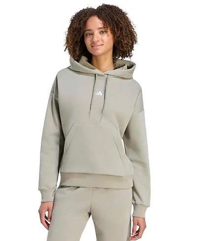 adidas Women's Long-Sleeve Drawcord-Adjustable Hood Ribbed Cuffs and Hem Hoodie