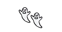 Tuffy Holiday Ghost Tug, 2 Pack Halloween Dog Toy