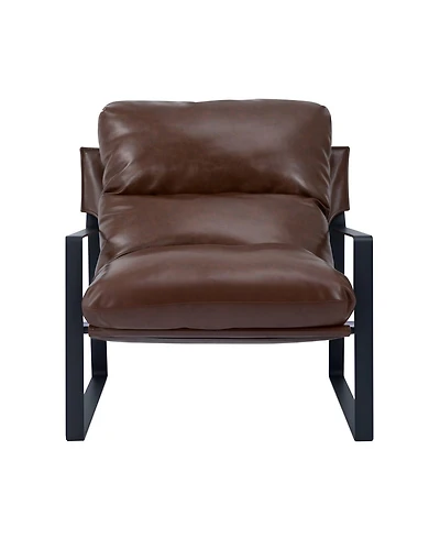 Slickblue Modern Accent Chair with Pu Leather and Sturdy Metal Frame