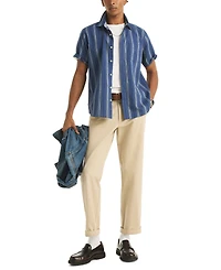 Nautica Men's Slub Short-Sleeve Shirt
