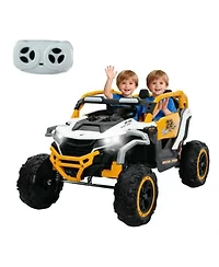 Yobtop Ride-On Truck with Remote Control, 2-Seater, 12V, Ages 3+