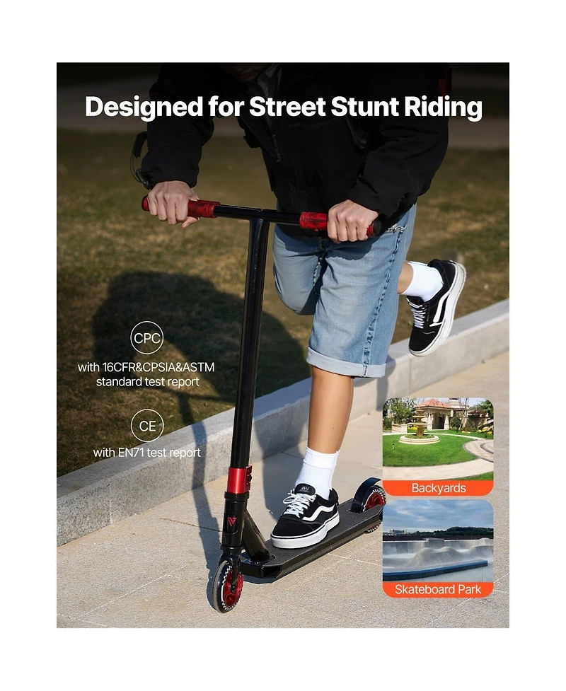 Sevorley Pro Complete Stunt Scooter with Double-Layer Aluminum Deck for Kids, Teens, and Adults