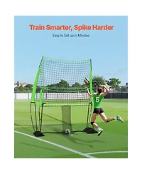 Sevorley Volleyball Training Net System with Ball Return, 8 x 11 ft, Adjustable Height