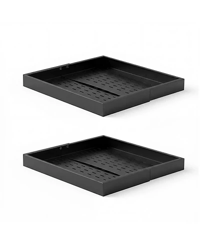 Sugift 2-Pack Pull Out Cabinet Organizer Expandable 12.2in-18.9in Width 20.47in Deep Sliding Drawers