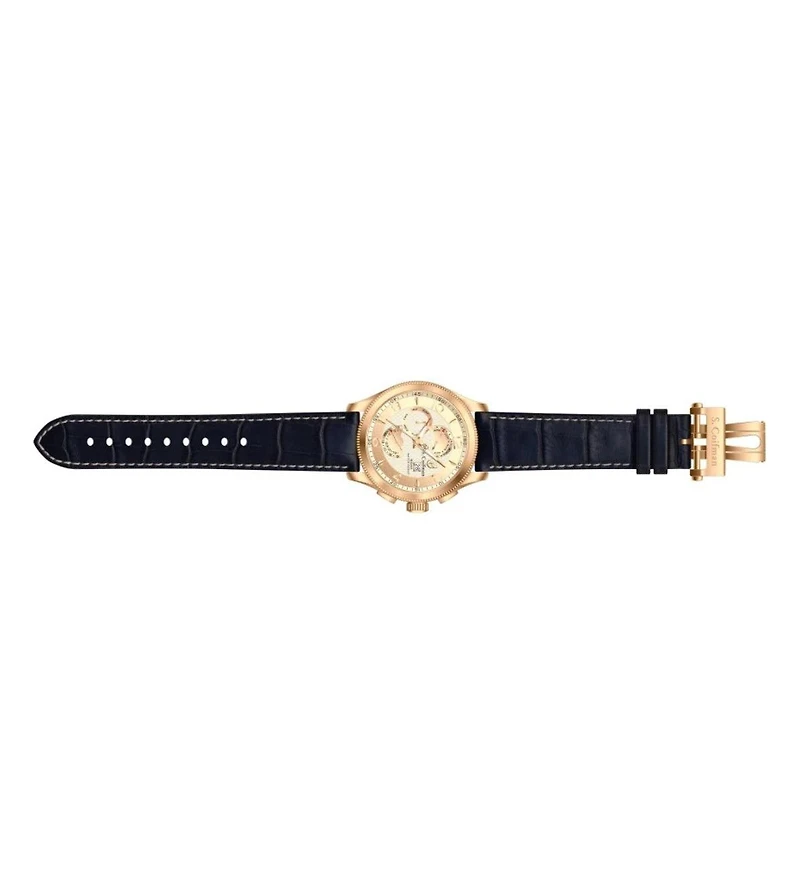Invicta S.Coifman Men's Heritage Chronograph Dial Leather Strap Watch