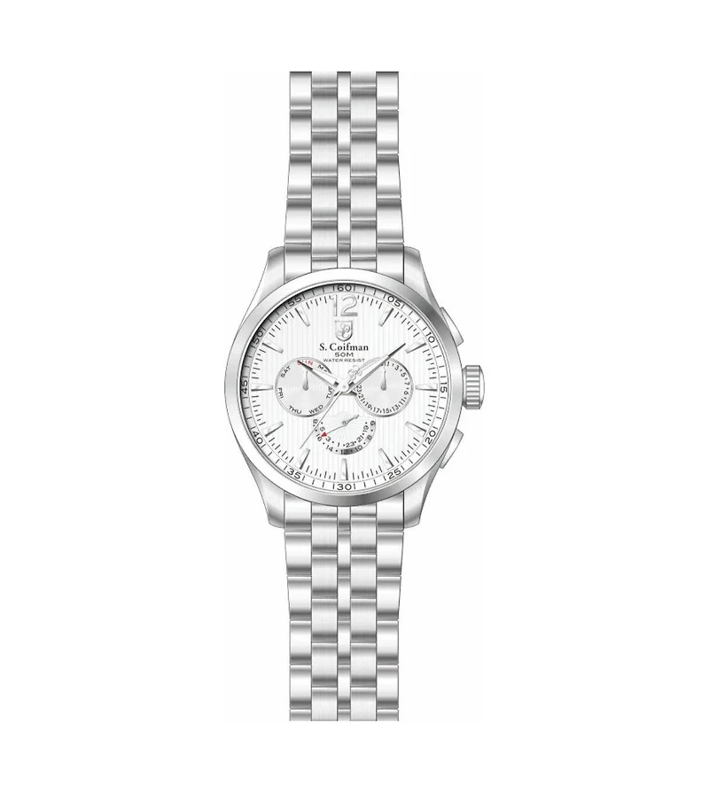Invicta S.Coifman Men's Heritage Chronograph Dial Leather Strap Watch