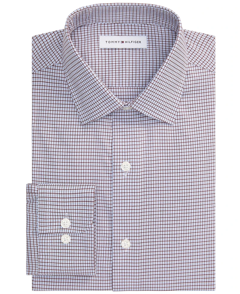 Tommy Hilfiger Men's Regular-Fit Cotton Twill Spread Collar Dress Shirt