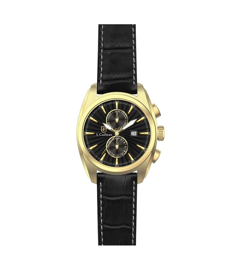 Invicta S.Coifman SC0088 Men's Chronograph Dial Leather Strap Watch
