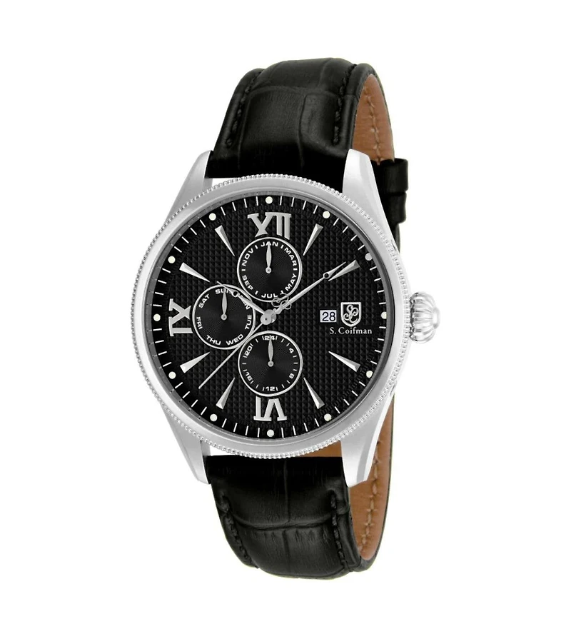 Invicta S.Coifman SC0088 Men's Chronograph Dial Leather Strap Watch