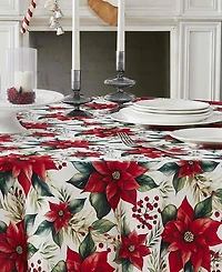 Avanti Poinsettia Round Tablecloth, 70" x 70"