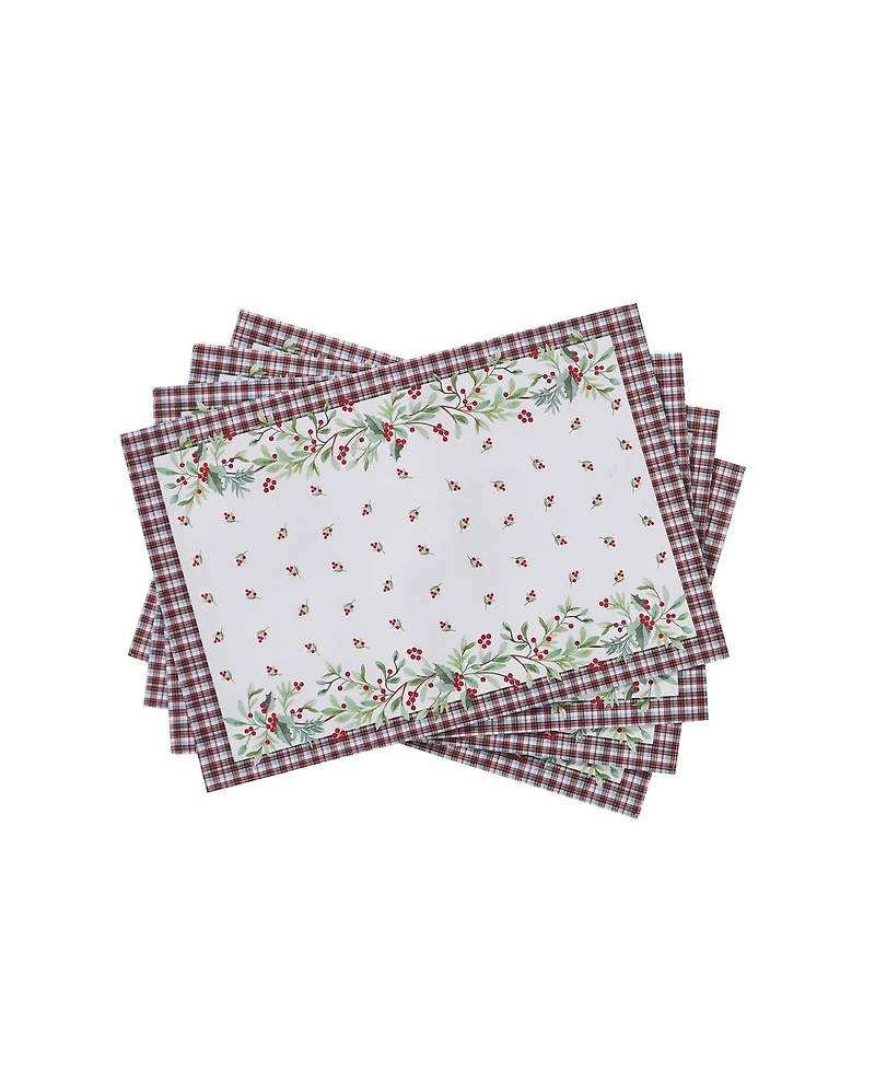Avanti Holly Plaid Placemats, Set of 4