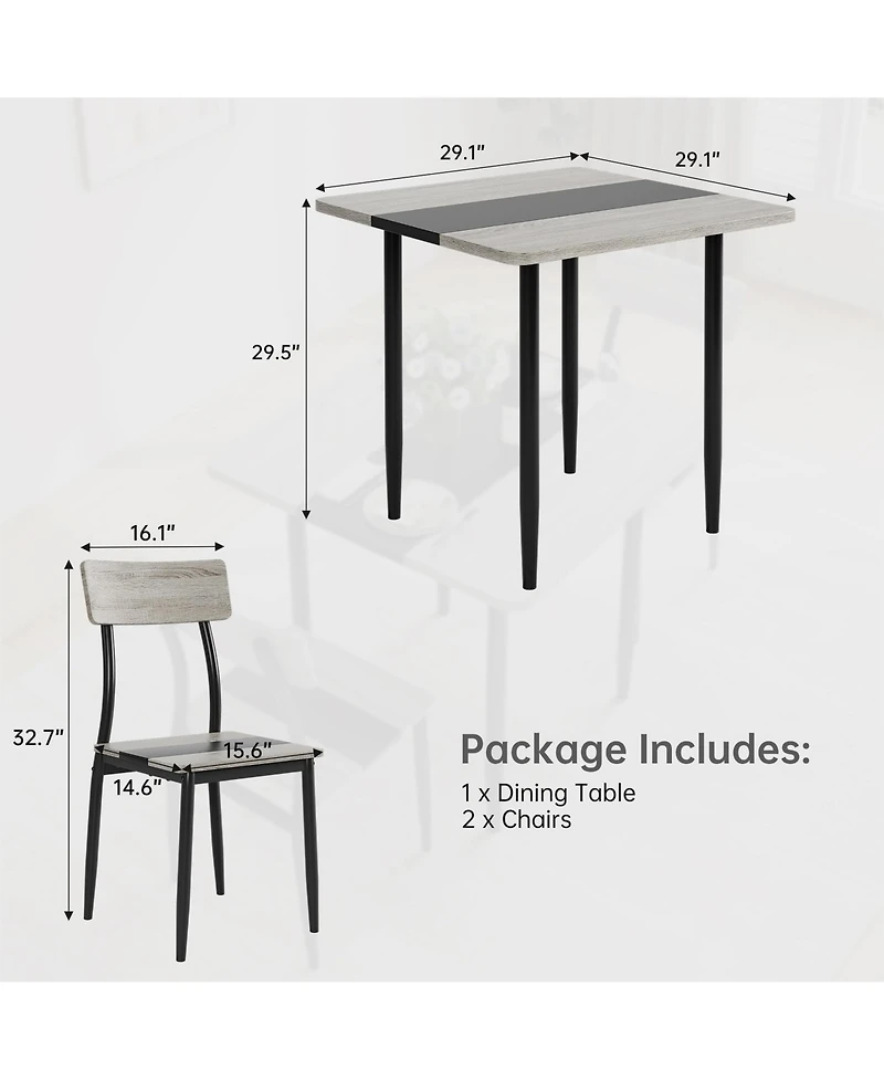 homfan Dining Table Set for 2
