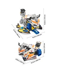 Sugift 25 Piece Motorcycle Mechanic Toy with Removable Parts Lights Sounds for Ages 3 Years and Up