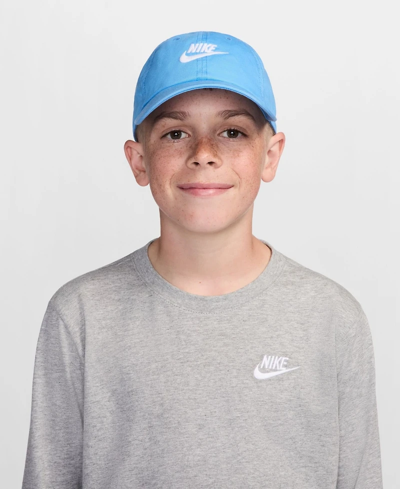 Big Boys and Girls Nike Blue Nike Dri-fit Wash Club Adjustable Hat
