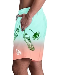 Margaritaville Men's Mint Los Angeles Dodgers Sunset on the Beach Swim Shorts
