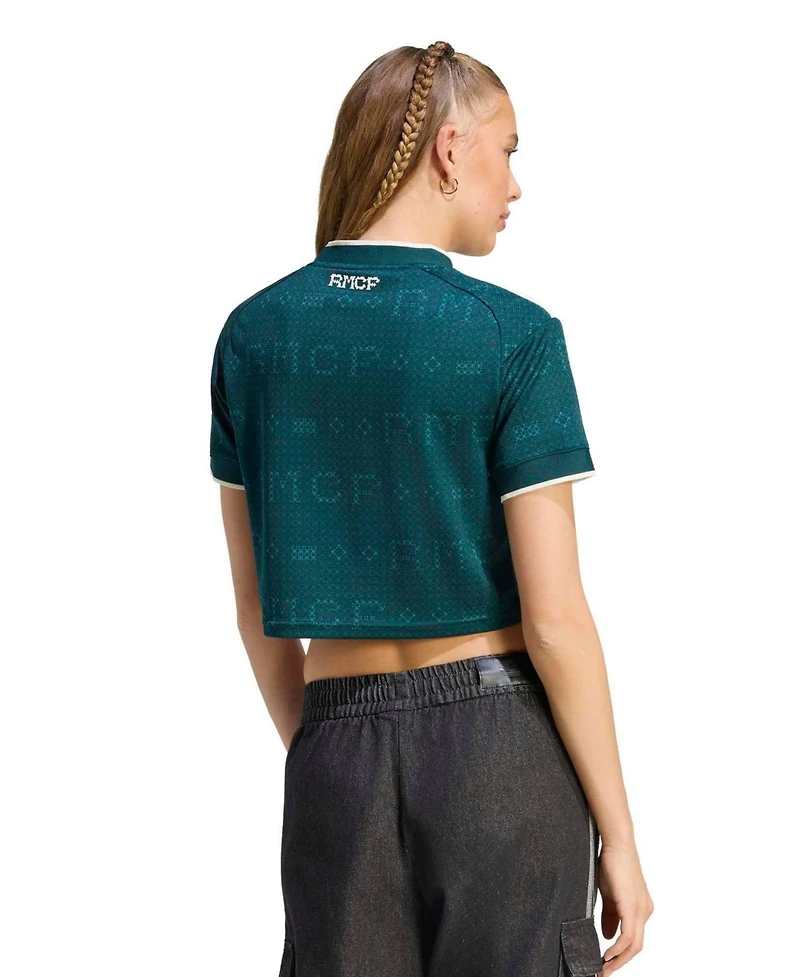 adidas Women's Green Real Madrid 2026/27 Away Cropped Replica Jersey