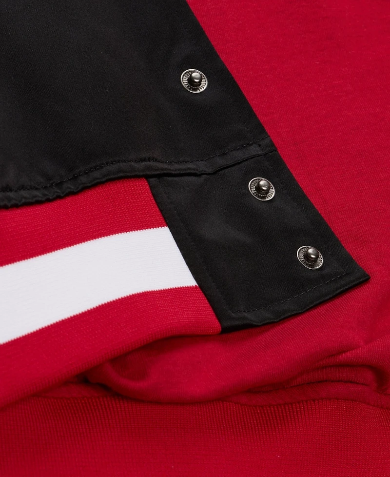 Mitchell & Ness Men's Black San Francisco 49ers 80th Anniversary Heavyweight Satin Full-Snap Jacket