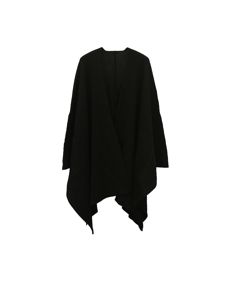 Michael Kors Open-Front Rib Ruana Wrap
