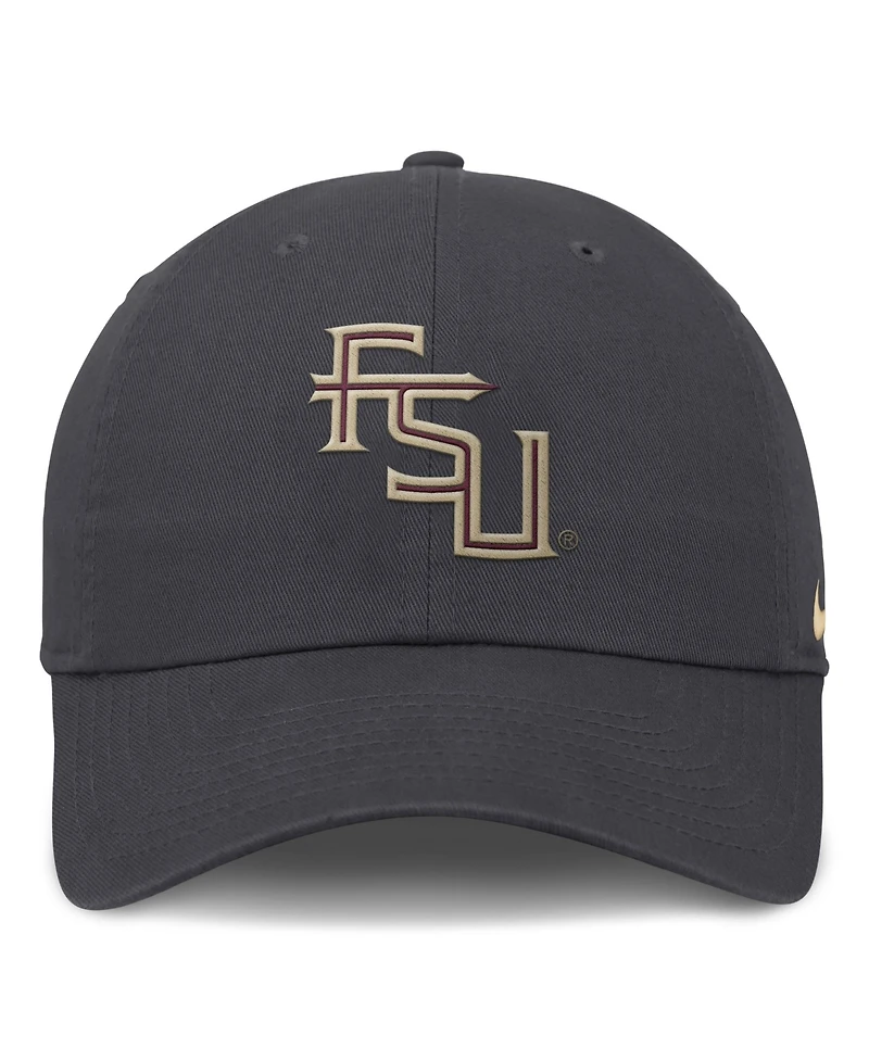 Men's Nike Anthracite Florida State Seminoles Club Dri-fit Adjustable Hat
