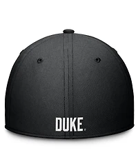 Nike Men's Black Duke Blue Devils Rise SwooshFlex Dri-fit Hat