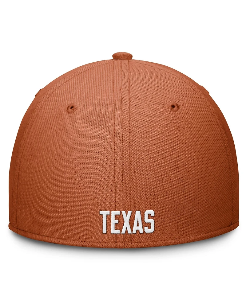Men's Nike Texas Orange Longhorns Rise SwooshFlex Dri-fit Hat
