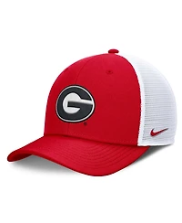 Nike Men's Red/White Georgia Bulldogs Rise Trucker Adjustable Hat