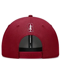 Nike Men's Cardinal Stanford Cardinal Slanted Primetime Rise Performance Adjustable Hat