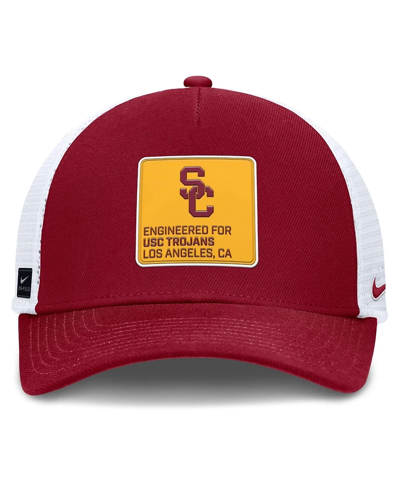 Nike Men's Cardinal/White Usc Trojans 2025 On-Field Rise Engineered Trucker Adjustable Hat