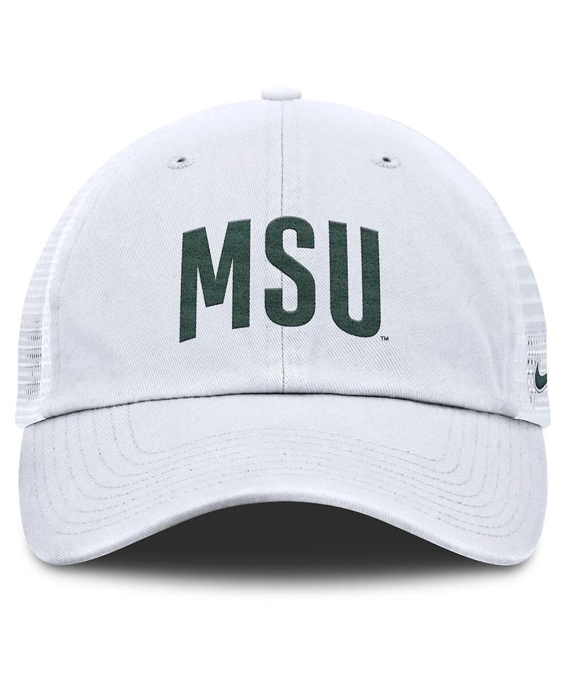 Nike Men's White Michigan State Spartans Club Campus Trucker Adjustable Hat