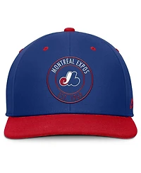 Nike Men's Blue/Red Montreal Expos Cooperstown Collection Pro Dri-fit Snapback Hat