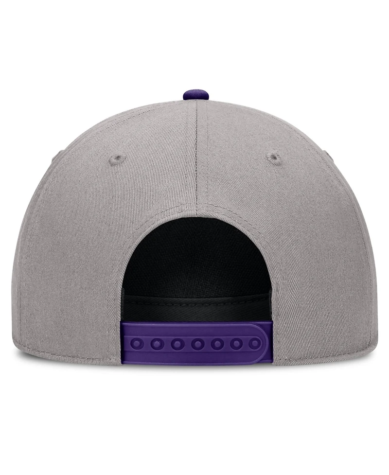 Men's and Women's Nike Gray Lsu Tigers Primetime Rise Rope Adjustable Hat
