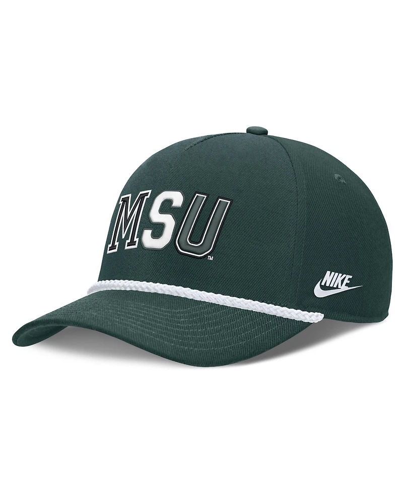 Nike Men's and Women's Green Michigan State Spartans 2026 Basketball Refresh 5-Panel Rope Rise Hat
