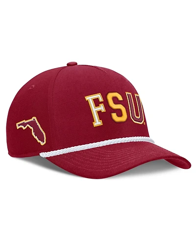 Men's and Women's Nike Garnet Florida State Seminoles 2026 Basketball Refresh 5-Panel Rope Rise Hat