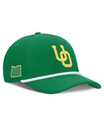 Men's and Women's Nike Green Oregon Ducks 2026 Basketball Refresh 5-Panel Rope Rise Hat