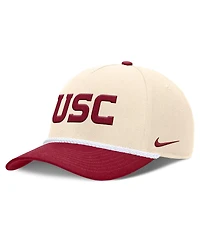 Men's and Women's Nike Natural Usc Trojans 2026 Primetime Natural 5-Panel Rope 2-Tone Rise Hat