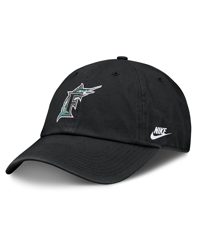 Men's Nike Black Florida Marlins Cooperstown Club Adjustable Hat