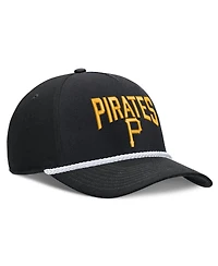 Men's Nike Black Pittsburgh Pirates Cooperstown Rise Adjustable Hat