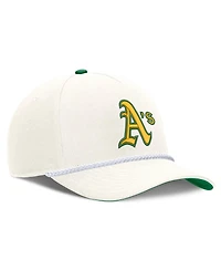 Men's Nike Cream Oakland Athletics Cooperstown Collection Rise Adjustable Hat