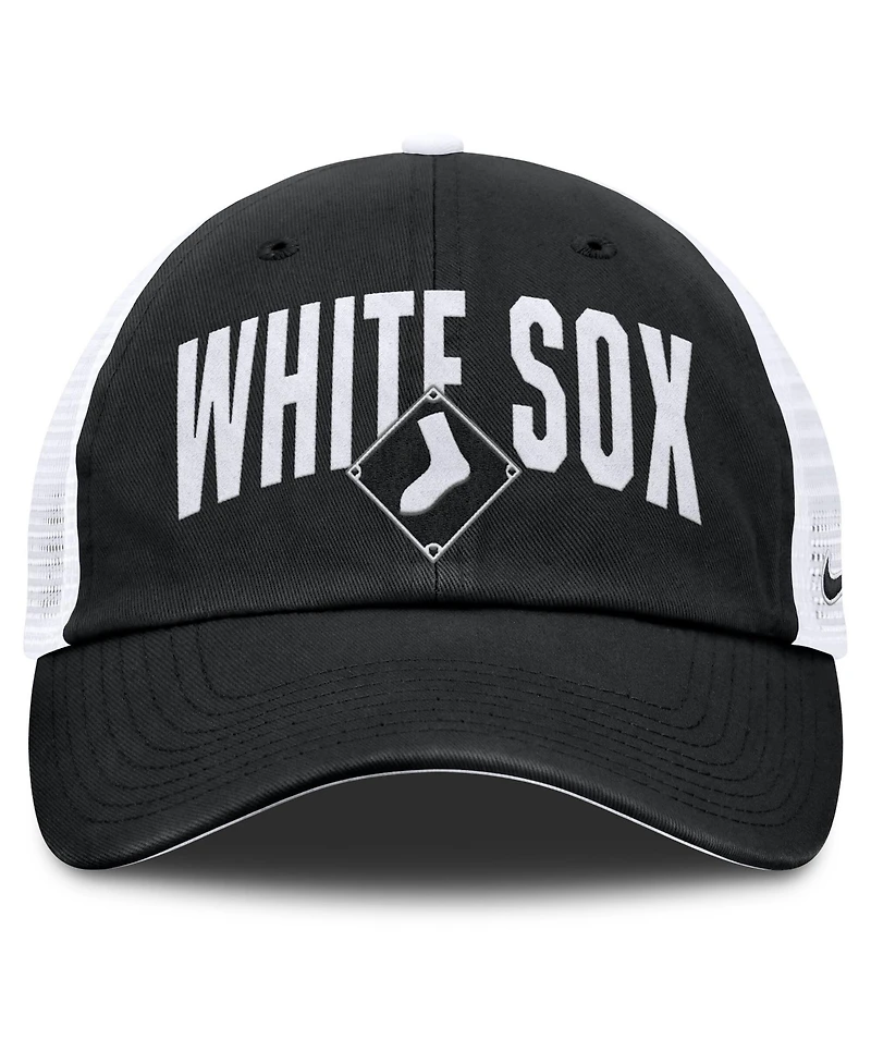 Men's Nike Black Chicago White Sox Primetime Club Adjustable Trucker Hat