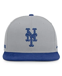 Men's Nike Gray/Royal New York Mets Primetime Pro Dri-fit snapback Hat