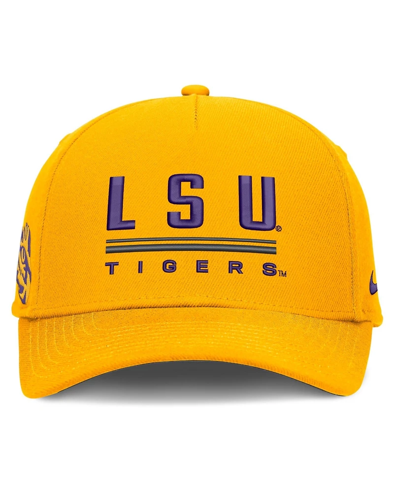 Nike Men's Gold Lsu Tigers 2026 Sideline Dri-fit Rise Adjustable Hat