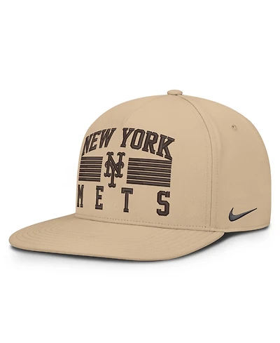 Nike Men's Khaki New York Mets Desert Pro AeroBill Dri-fit Snapback Hat