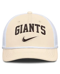 Men's Nike Natural/White San Francisco Giants Rise Dri-fit Trucker Adjustable Hat