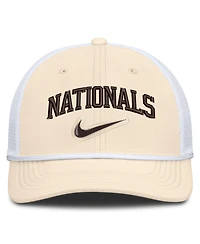 Men's Nike Natural/White Washington Nationals Rise Dri-fit Trucker Adjustable Hat