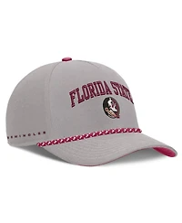 Men's and Women's Nike Gray Florida State Seminoles Primetime Rise Rope Adjustable Hat
